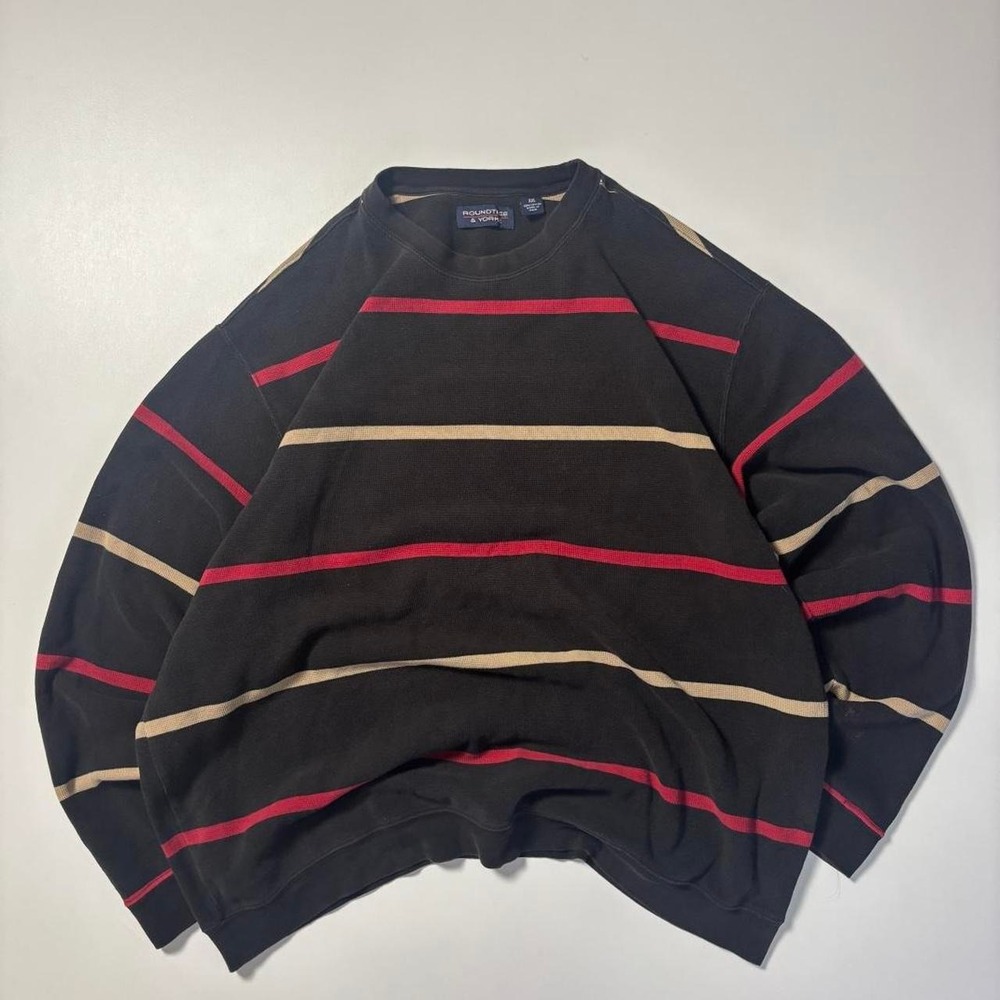 Vintage Roundtree & Yorke Striped Crewneck Sweatshirt  - 2XL